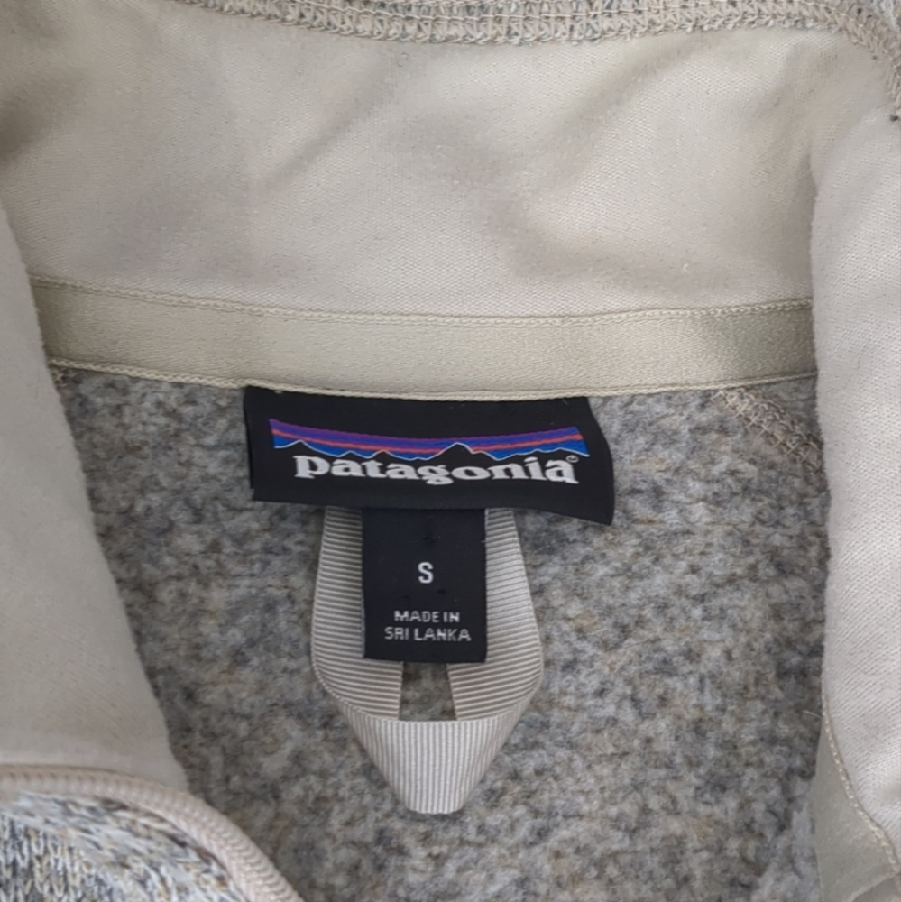 Patagonia 1/4 Sleeve Oatmeal Sweater Sz S - Picture 4 of 10